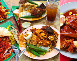 Nasi kandar dish in Kuala Lumpur. One of The Best of Malaysian Food in Kuala Lumpur.
