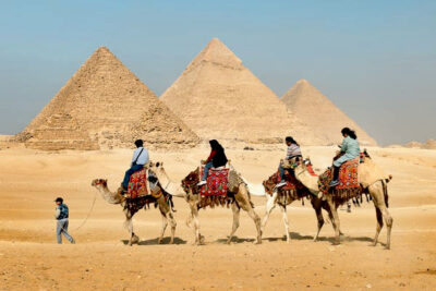 Camel Rides around the Giza Plateau. Giza-Egypt