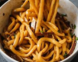 Udon noodles dish
