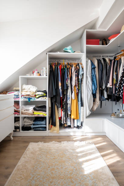 Use any empty space in the room for organization small Space-Efficient Wardrobe.
