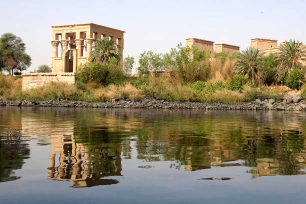 Philae Temple Aswan from the side of the Nile River