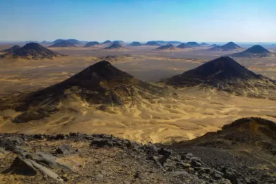 Safari in Egypt. Egyptian Black Desert.